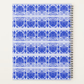 ギリシャ地中海のアラベスク模様ブルー プランナー手帳 (裏面)