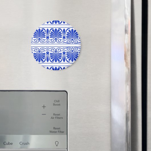 ギリシャ地中海のアラベスク模様ブルー マグネット (インサイチュ (冷蔵庫))