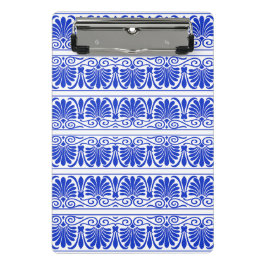 ギリシャ地中海のアラベスク模様ブルー ミニクリップボード
