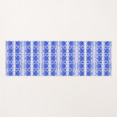 ギリシャ地中海のアラベスク模様ブルー ヨガマット (正面(横))