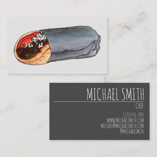 ギリシャ地中海のジャイロフードディナーレストラン 名刺 (正面/裏面)