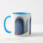 ギリシャ地中海のドアマグ マグカップ (左)