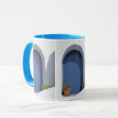 ギリシャ地中海のドアマグ マグカップ (正面左)