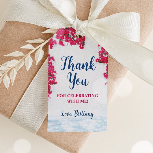 ギリシャ地中海のフローラメッセージカード ギフトタグ