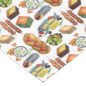 ギリシャ地中海のフーズプリントギリシャ料理 テーブルクロス (アングル)