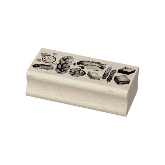 ギリシャ地中海のフーズプリントギリシャ料理 ラバースタンプ (スタンプ)