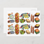 ギリシャ地中海のフードギリシャ食堂 ポストカード (正面/裏面)