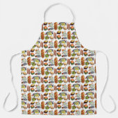 ギリシャ地中海の食品プリントバクラバジャイロフィッシュ エプロン (正面)