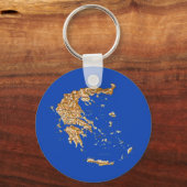 ギリシャ地図キーチェーン キーホルダー (正面)