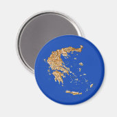 ギリシャ地図マグネット マグネット (正面/裏面)
