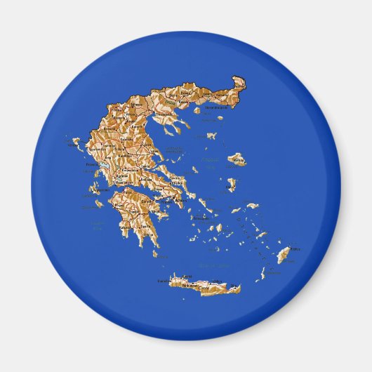 ギリシャ地図マグネット マグネット (正面)