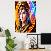 ギリシャ女神アテナのポートレート | AI Art ポスター (ホームオフィス)