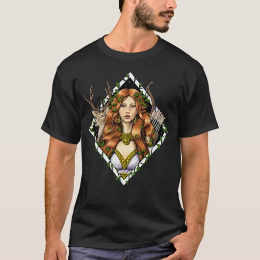 ギリシャ女神アルテミス Tシャツ (正面)