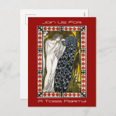 ギリシャ女神トガパーティの招待状PCおもしろい シーズンポストカード (正面/裏面)