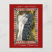 ギリシャ女神トガパーティの招待状PCおもしろい シーズンポストカード (正面)