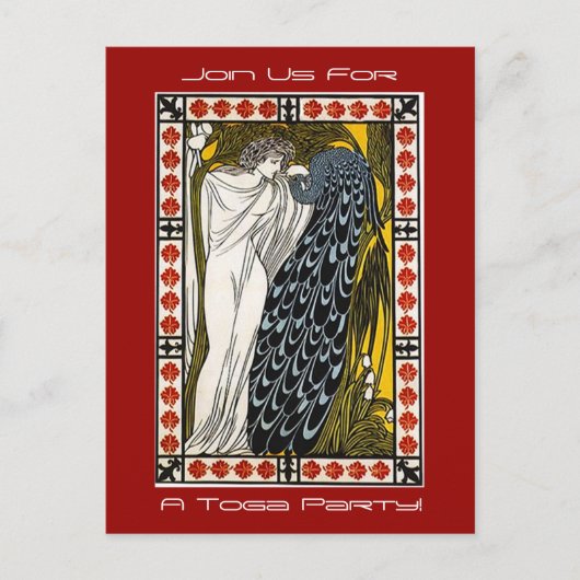 ギリシャ女神トガパーティの招待状PCおもしろい シーズンポストカード (正面)