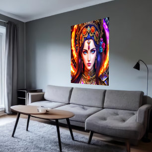 ギリシャ女神ペルセフォンのポートレート   AI Art ポスター