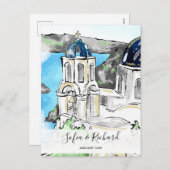 ギリシャ婚約提案記念夫婦ギフト シーズンポストカード (正面/裏面)