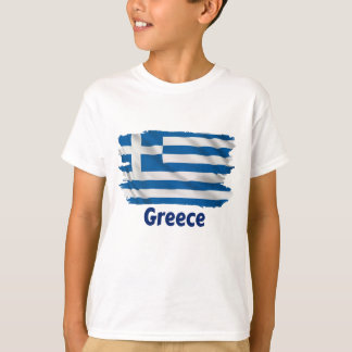 ギリシャ子供へ国旗 Tシャツ