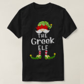 ギリシャ小妖精や小人グループクリスマスおもしろいパジャマパーティー Tシャツ (デザイン正面)