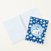 ギリシャ島サントリーニブルードームチャーチモノグラム ノートブック (内部)