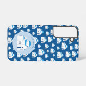 ギリシャ島サントリーニブルードームチャーチモノグラム SAMSUNG GALAXYケース (裏面横)