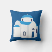 ギリシャ島サントリーニブルードームチャーチ クッション (裏面)