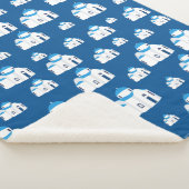 ギリシャ島サントリーニブルードームチャーチ シェルパブランケット (3/4)