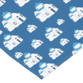 ギリシャ島サントリーニブルードームチャーチ ショートテーブルランナー (コーナー)