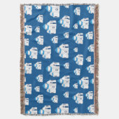 ギリシャ島サントリーニブルードームチャーチ スローブランケット (正面縦)