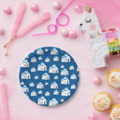 ギリシャ島サントリーニブルードームチャーチ ペーパープレート (パーティー)