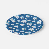 ギリシャ島サントリーニブルードームチャーチ ペーパープレート (アングル)