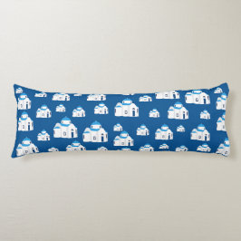 ギリシャ島サントリーニブルードームチャーチ ボディピロー