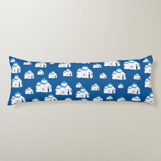 ギリシャ島サントリーニブルードームチャーチ ボディピロー (正面)