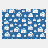 ギリシャ島サントリーニブルードームチャーチ ラッピングペーパーシート (正面3)