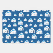 ギリシャ島サントリーニブルードームチャーチ ラッピングペーパーシート (正面2)