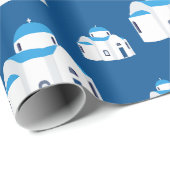 ギリシャ島サントリーニブルードームチャーチ ラッピングペーパー (ロールコーナー)