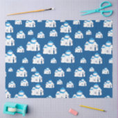 ギリシャ島サントリーニブルードームチャーチ 薄葉紙 (クラフト)