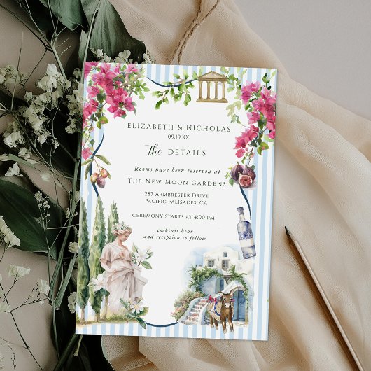 ギリシャ庭園 |の結婚ゲスト詳細 エンクロージャーカード