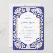 ギリシャ建築飾フローラ結婚フレーム 招待状 (正面)
