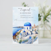 ギリシャ式RSVP応答カード 出欠カード (スタンド正面)