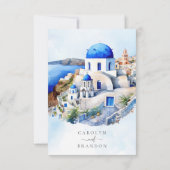 ギリシャ式RSVP応答カード 出欠カード (裏面)