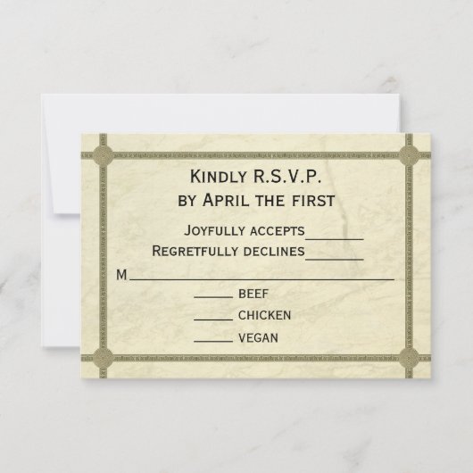 ギリシャ式RSVP 出欠カード (正面)