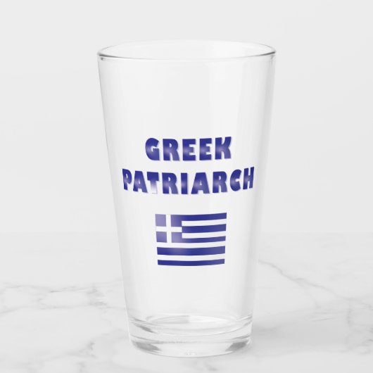 ギリシャ愛国国旗ギリシャ海軍ブルー タンブラーグラス (正面)