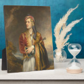 ギリシャ戦争の間アルバニアの主バイロンの服装 フォトプラーク (側面)