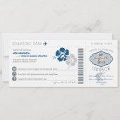 ギリシャ搭乗券結婚式招待状 招待状 (正面)