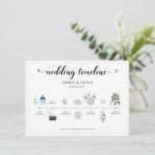 ギリシャ教会の結婚式の日タイムラインプログラム (スタンド正面)