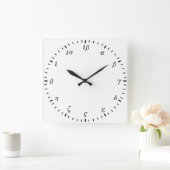 ギリシャ数字 スクエア壁時計 (ホーム)
