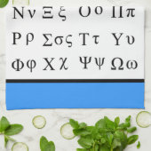 ギリシャ文字の台所タオル キッチンタオル (折り畳み)