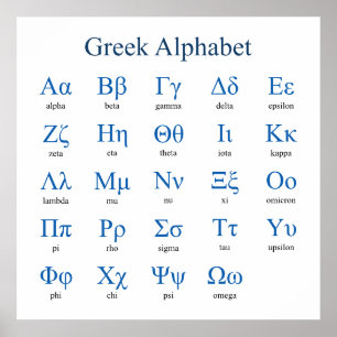 ギリシャ文字の四角いポスター ポスター